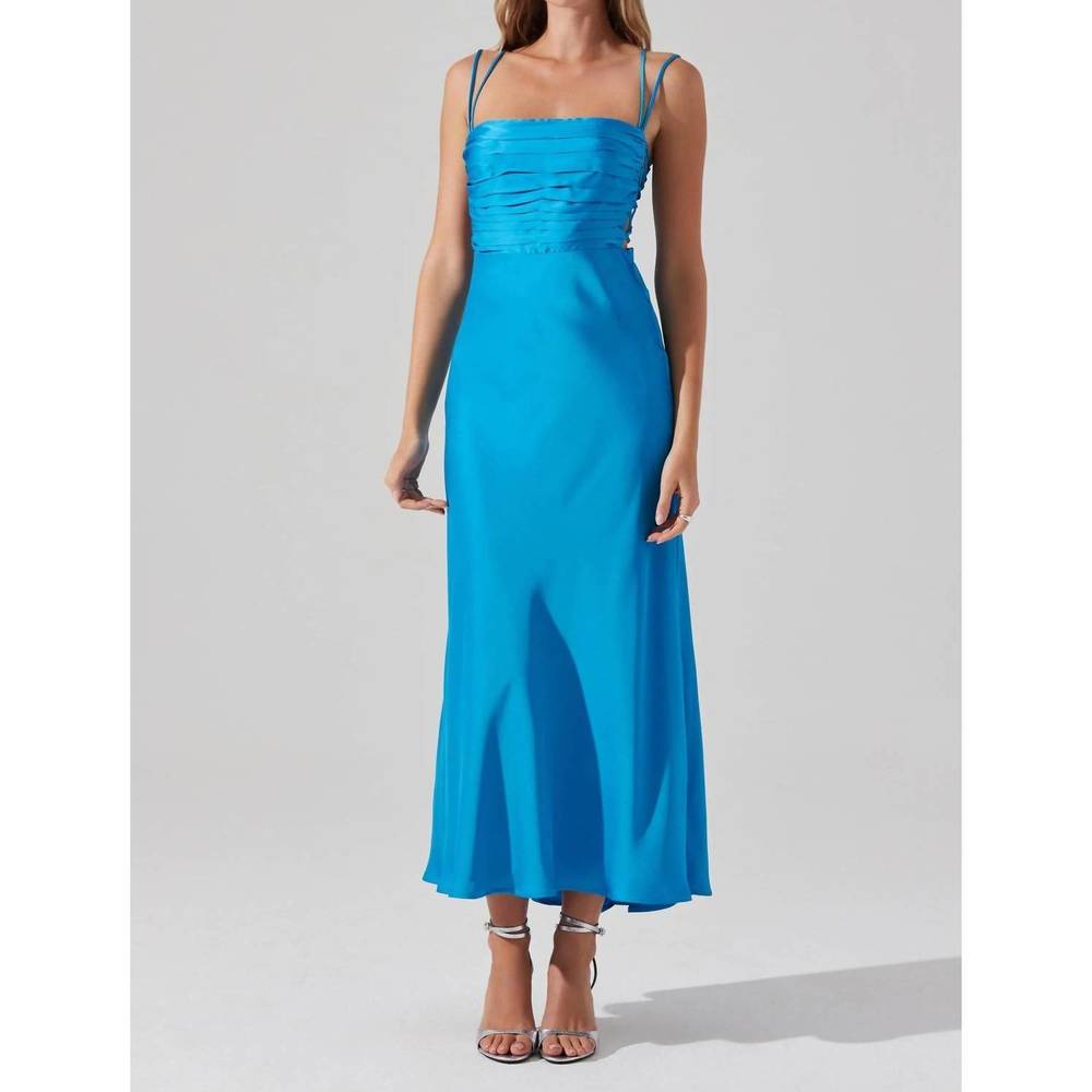 NEW ASTR antlia dress in turquoise blue - Picture 4 of 7